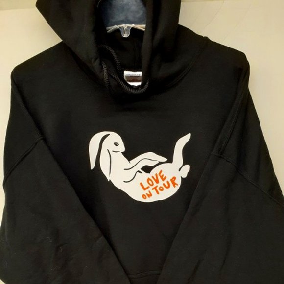 Harry Styles Love On Tour Bunny Black Pullover Hoodie - Picture 1 of 3